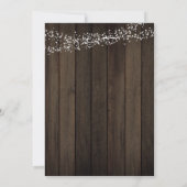 ナチュラルウッド＆ライト 延期結婚式の最新情報カード 招待状 (裏面)