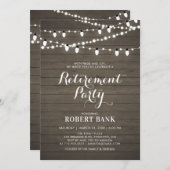 ナチュラルウッド＆ライト　引退パーティー招待状 招待状 (正面/裏面)
