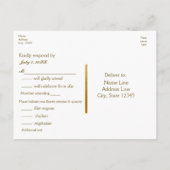 ナチュラルウッド＆ライト 秋の落ち葉 RSVP ポストカード (裏面)