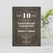 ナチュラルウッド 10周年 結婚記念日 パーティー 招待状 (スタンド正面)