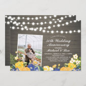 ナチュラルウッド 50周年 フォト ウェディング アニバーサリー 招待状 (正面/裏面)