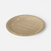 ナチュラルエコクラフトフォキシエ金ゴールドリースハート ペーパープレート (アングル)