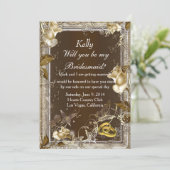 ナチュラルエレガンス ホワイトローズ ブライズメイドカード 招待状 (スタンド正面)