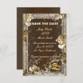 ナチュラルエレガンス ホワイトローズ Save The Date カード (正面/裏面)