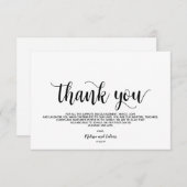 ナチュラルエレガントなウェディング サンクスカード デザイン エンクロージャーカード (正面/裏面)