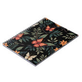 ナチュラルエレガントバタフライ模様スパイラルノート ノートブック (左側)