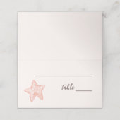 ナチュラルエレガントビーチシーシェル折り畳み座席表 プレイスカード (外部開封)