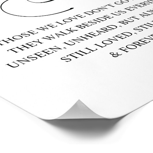 ナチュラルエレガント ウェディングメモリアルテーブルサイン v1 ポスター (角)