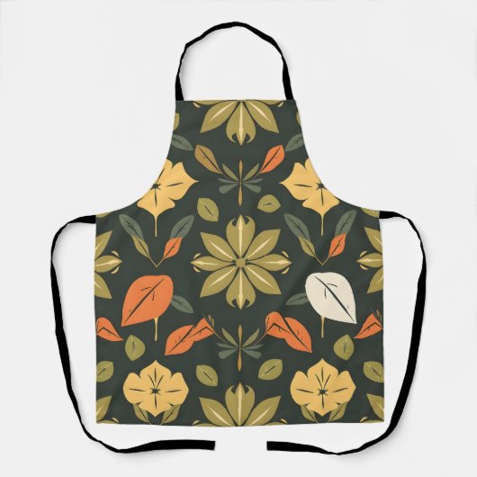 ナチュラルエレメントエプロン – シームレスパターンデザイン エプロン (正面)