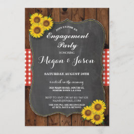 ナチュラルエンゲージメントシャワーひまわりチョーク招待状 招待状
