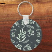 ナチュラルオリーブの枝のパターン キーホルダー (正面)