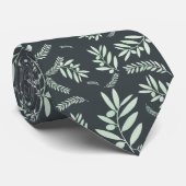 ナチュラルオリーブの枝のパターン ネクタイ (ロール)