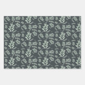 ナチュラルオリーブの枝のパターン ラッピングペーパーシート (正面3)