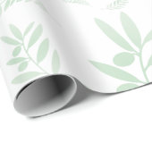 ナチュラルオリーブの枝のパターン ラッピングペーパー (ロールコーナー)