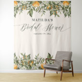 ナチュラルオレンジシトラスボタニカル ブライダルシャワーパーティー タペストリー (インサイチュ)