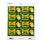 ナチュラルオーガニック |レモンジャム | Lemon Marmalade ラベル (フルシート)