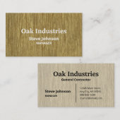 ナチュラルオークウッドグレインルックプロフェッショナル 名刺 (正面/裏面)