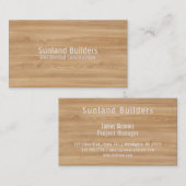 ナチュラルオーク材 名刺 (正面/裏面)