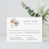 ナチュラルオータムウェディングの出欠確認カード 招待状 (スタンド正面)