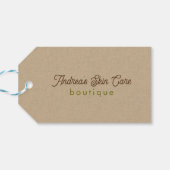 ナチュラルカラークラシックラインテクスチャ ギフトタグ (裏面横)
