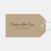 ナチュラルカラークラシックラインテクスチャ ギフトタグ (正面(横))