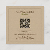 ナチュラルカラークラシックラインテクスチャ スクエア名刺 (裏面)