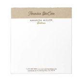 ナチュラルカラークラシックラインテクスチャ ノートパッド (正面)