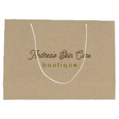 ナチュラルカラークラシックラインテクスチャ ラージペーパーバッグ (裏面)