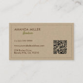 ナチュラルカラークラシックラインテクスチャ 名刺 (裏面)