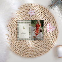 ナチュラルカラーズミニマリストホリデーフォトカード