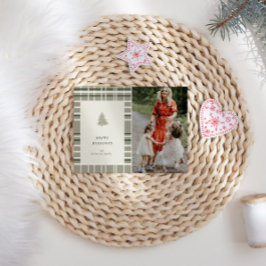 ナチュラルカラーズミニマリストホリデーフォトカード シーズンカード