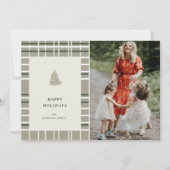 ナチュラルカラーズミニマリストホリデーフォトカード シーズンカード (正面)