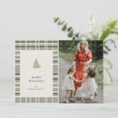 ナチュラルカラーズミニマリストホリデーフォトカード シーズンカード (スタンド正面)