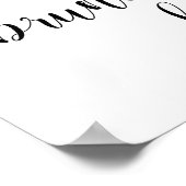 ナチュラルカリグラフィーブランチバー看板 | 花嫁のブランチ ポスター (角)