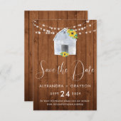 ナチュラルカントリーひまわり倉庫ストリングライト セーブザデート (正面/裏面)