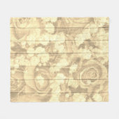 ナチュラルカントリーシックデザイン フリースブランケット (正面(横))