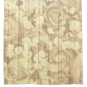 ナチュラルカントリーシックバラ シャワーカーテン (正面)