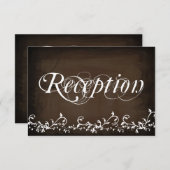 ナチュラルカントリー スワール ブラウン 受付カード エンクロージャーカード (正面/裏面)