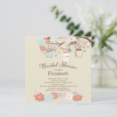ナチュラルカントリー メイソンジャー ブライダルシャワー 招待状 (スタンド正面)