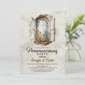 ナチュラルカントリー ワイルドフラワーの新築祝いパーティー 招待状 (スタンド正面)