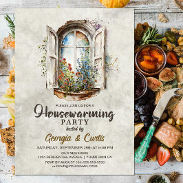 ナチュラルカントリー ワイルドフラワーの新築祝いパーティー 招待状