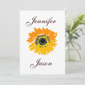 ナチュラルカントリー sunflower 結婚式招待状 招待状 (スタンド正面)