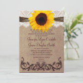 ナチュラルカントリー sunflower 結婚式招待状 招待状 (スタンド正面)