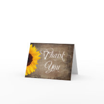 ナチュラルカントリー sunflower 結婚式 お礼状カード