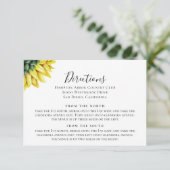 ナチュラルカントリー sunflower 説明カード 招待状 (スタンド正面)