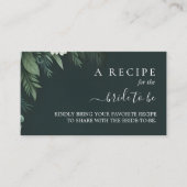 ナチュラルガーデンプラント ダークグリーン ブライダルシャワー エンクロージャーカード (正面)