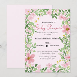 ナチュラルガーデンベイビーシャワー 招待状