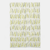 ナチュラルキッチン用グリーンシダプリント キッチンタオル (縦)