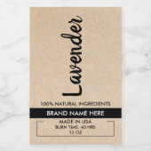ナチュラルキャンドルダンボール製品ラベル フードラベル (シングルラベル)