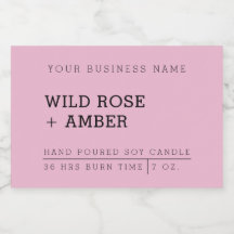 ナチュラルキャンドルピンク製品ラベルシール